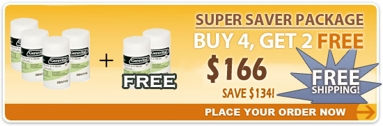 Super Saver Package! Order 4 bottles now and get 2 bottles FREE! Plus get FREE SHIPPING!!